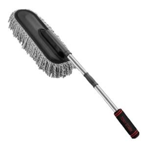 GearZ21 Microfiber Car Duster – Flexible & Expandable Handle for Dry/Wet Cleaning | Versatile Brush for Car, Home, and Kitchen