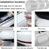 GearZ21 High Gloss Black Carbon Fiber Bumper Protector Tape – Anti-Scratch Paint Protection Film, 2 Inches x 5 Meters (White) - Image 6