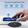 A UNIPAD 200 Wireless Charger, 15W Qi Fast Wireless Charging Pad [Type-C to C Cable] Compatible with All Wireless Compatible Smartphones & Earbuds-Black - Image 6